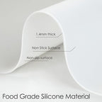Oversize Silicone Placemat, 31.5 * 16.93" Food-Grade Flexible Silicone Table Mat for Baking Pastry Non-Stick, Kids Nonslip Dinner Placemat Heat Resistant Waterproof Countertop Protector, Translucent