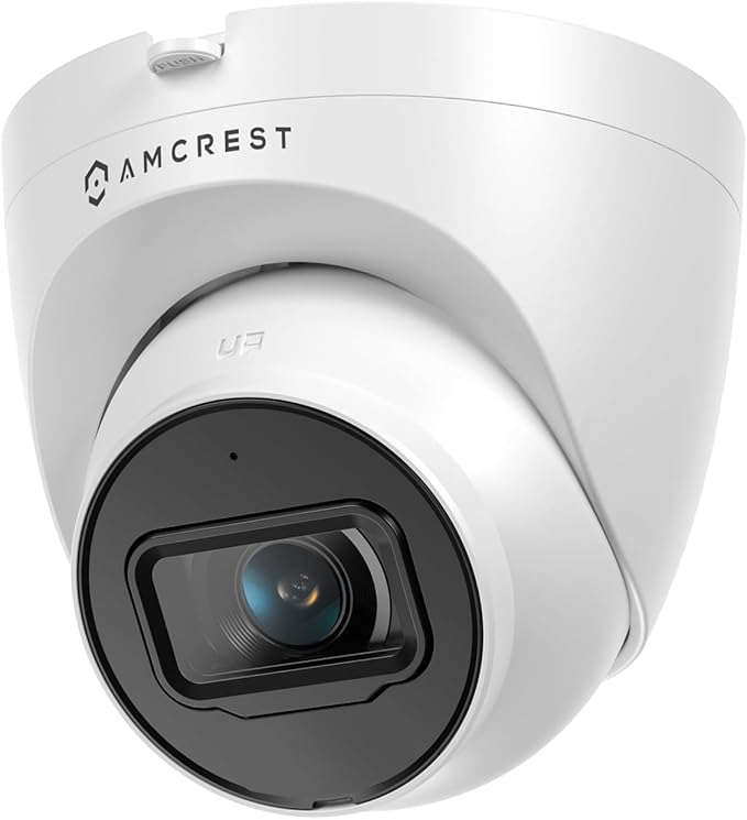 Amcrest 5MP Turret POE Camera, UltraHD Outdoor IP Camera POE with Mic/Audio, 5-Megapixel Security Surveillance Cameras, 98ft NightVision, 132° FOV, MicroSD (256GB), (IP5M-T1179EW-AI-V3)
