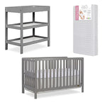 Nursery Essentials Bundle of Dream On Me Ridgefield 5-in-1 Convertible Crib, Dream On Me Ridgefield Changing-Table, with a Dream On Me Honeycomb Orthopedic Firm Fiber Standard Crib Mattress