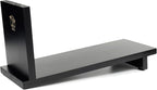 S&A WOODCRAFT Desktop Wood Bookshelf with Wooden Bookend, Desk Organizer Shelf and Display Rack with Book Ends, Storage Shelf Bookcase for Office, Home Decor, Kitchen Countertop, Black Pine
