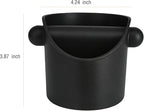 Coffee Grounds Knock Box, Espresso Puck Knock Box, 4 Inch Small Coffee Knock Box with Removable Knock Bar, Non-Slip Base, Compact Grounds Disposal Bin