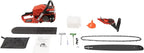 20 Inch Gas Chainsaw 52CC 2.2KW Petrol Chainsaw 2-Stroke Gas Chain Saws, Engine Chain Saw Set Gas Chainsaws for Cutting Wood Outdoor Home Farm Us (Red)