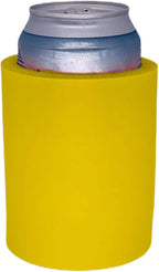 Blank Thick Foam Old School Can Cooler (2 Pack, Yellow)