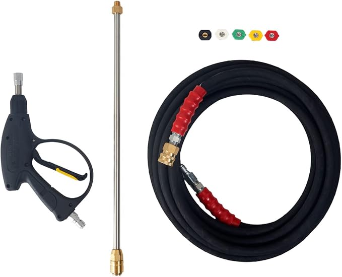 Canpump Wall-Mount Pressure Washer: 5 hp Full-Speed Motor 230 V, Total Stop System, Bertolini WBH 2430-F, Pressure Switch