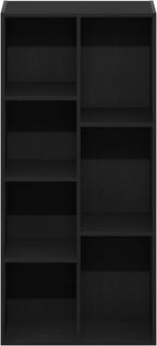 Furinno Luder 7-Cube Reversible Open Shelf, Blackwood
