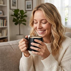 HASENSE Coffee Mugs Set of 2, 20 oz Coffee Cups Ceramic, Big Tea Cup with Comfortable Handle, Black Coffee Mug Set for Office and Home, Ideal for Latte Soup Tea Mike, Dishwasher Microwave Safe