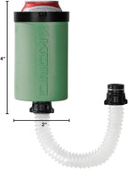 The Kong 2.0 - A Portable Can or Bottle Cooler/Cup With A Detachable, Expandable, Hose To Funnel Your Drink (Green)