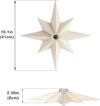 16 inch Flush Mount Ceiling Light, Modern Farmhouse White Star Ceiling Light, Vintage Star Light Fixtures Ceiling for Hallway, Entryway, Study Room, Bedside, Stair, Foyer, Kitchen, Bathroom