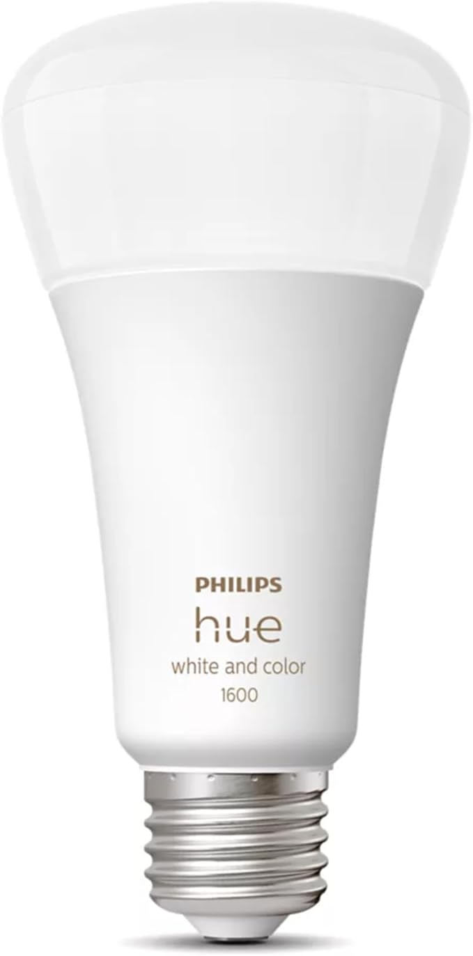 Philips Hue Smart 100W A21 LED Bulb - White and Color Ambiance Color-Changing Light - 4 Pack - 1600LM - E26 - Indoor - Control with Hue App - Works with Alexa, Google Assistant and Apple Homekit.