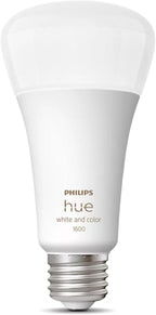 Philips Hue Smart 100W A21 LED Bulb - White and Color Ambiance Color-Changing Light - 4 Pack - 1600LM - E26 - Indoor - Control with Hue App - Works with Alexa, Google Assistant and Apple Homekit.