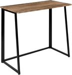Flash Furniture Walker Small Rustic Natural Home Office Folding Computer Desk - 36"