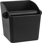 IAOSEN Large Square Knock Box Shock-absorbent Knock Box Espresso with Removable Knock Bar and Non-Slip Base Espresso Accessories for Home/Office (Large Black Knock Box)