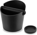 Coffee Knock Box, 5 Inch Espresso Dump Bin with Detachable Knock Rod & Silicone Tamper Pad, Non-Slip Base for Home Office Espresso Machine Accessories