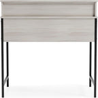 Signature Design by Ashley Bayflynn 36" Modern Home Office Desk With Hutch, White & Black