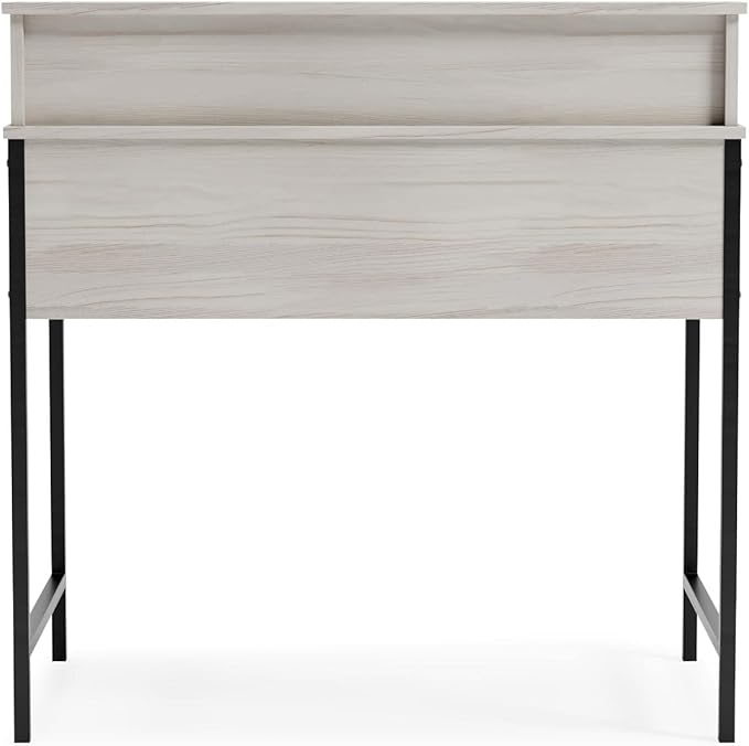 Signature Design by Ashley Bayflynn 36" Modern Home Office Desk With Hutch, White & Black