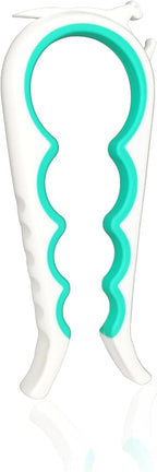 Otstar Jar Opener Bottle Opener and Can Opener for Weak hands, Seniors with Arthritis and Anyone with Low Strength, Mutil Jar Opener Get Lids Off Easily (White and Cyan)