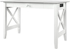 AFI Lexi Desk with Drawer and Charging Station in White
