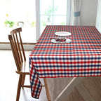 Urban Villa Tablecloth Cotton Tabletop 60x102 (8-10 Seats) July4th Checks