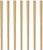 Stainless Steel Chopsticks,Reusable ,Dishwasher Safe , Easy to Use（7 PCS,golden）