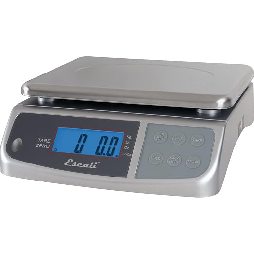 San Jamar Digital Food Scale, Battery Operated with 66 Pound Capacity for Cooking, Baking, Meal Prep, Diet Tracking, Stainless Steel, 6.82 Pounds, Silver