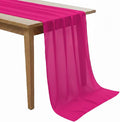 Pack of 2 | Magenta | 10ft Chiffon Table Runner 29x170 Inches Long Romantic Rustic Sheer Gauze Runner for Wedding Bridal Shower Birthday Banquets Engagement Spring Easter Boho Decorations