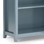 SIMPLIHOME Amherst SOLID WOOD 30 Inch Wide Transitional 5 Shelf Bookcase in French Blue, for The Living Room, Study Room and Office