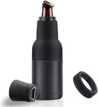 3 in 1 Can and Beer Bottle Insulator, Double Wall Stainless Steel Insulated Can Cooler, Beer Bottle Holder 12oz 14oz 17oz (12oz Can&Bottle BK)