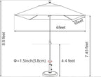 EliteShade USA 10-Year-Non-Fading 6x6Ft Square Market Umbrella Patio Outdoor Table Umbrella with Ventilation, Royal Blue