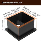 watchget Bottomless Espresso Knock Box, Built-in Coffee Ground Container | Detachable Rubber Rod; Desktop Waste Bin for Commercial Coffee Bar Shop