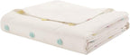 Duvet Cotton Jacquard Weave Colorful Poms Accent, Shabby Chic Cover for Comforter Cozy Bedding Set, Matching Shams, Decorative Pillows, Full Queen, Multi, 5 Piece