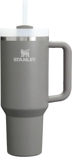 STANLEY Quencher H2.0 Flow State Tumbler, 40 oz, Stone | Handle and Straw | 3-Position Lid | Cup Holder Compatible for Travel | Insulated Stainless Steel Cup | BPA-Free