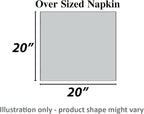 Urban Villa Hemstitch Cloth Dinner Napkins Cotton 20”x20” (Set of 6)-White
