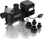 BlueBay 1.4HP Inground & Above Ground Swimming Pools Pump Variable Speed, 230V/60HZ, with Color LED Screen, Air Cooled Motor, Energy Star Certified