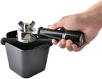 HOMEE Espresso Knock Box 4.8 Inch Shock-Absorbent Durable Barista Style | Square Knock Box With Removable Knock Bar and Non-Slip Base