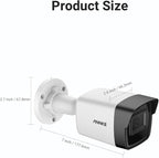 ANNKE 2 Pack 5MP PoE Bullet Security Cameras with Mic/Audio, Outdoor IP Cameras with 2.8mm Lens Wide Angle, 100ft Color Night Vision, IP67 Waterproof, RTSP, 5MP@20fps, Up to 256GB Micro SD Card- C500