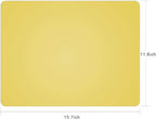 Silicone Placemats, Food-Grade Non-Slip Waterproof, Dining, Stain Resistant, Countertop Protector, Kitchen Counter Mat, Heat Resistant, Baking mat Dishwasher Safe (15.7x11.8Inch-4pack, Yellow)