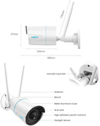 REOLINK Plug-in Outdoor WiFi Security Camera, 5MP HD Dual Band Wired Wi-Fi Camera for Home Security-2.4/5 Ghz, Smart Detection, Motion Detection, Night Vision, IP67 Waterproof, RLC-510WA