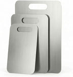 3 PCS Stainless Steel Cutting Boards for Kitchen, Non Toxic Chopping Boards for Meat, Fruits & Break, Dishwasher Safe, (15.3"x11", 13.4"x9", 11.8"x8")