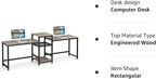 Tribesigns Extra Long Two Person Desk with Storage Shelves, 96.9 inch Double Computer Desks with Printer Shelf for 2 People, Rustic Writing Desk Workstation for Home Office