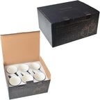 homEdge Porcelain Mug Set, 16 Ounces Cup for Tea, Latte, Mocha, Hot Chocolate, Set of 6, Black