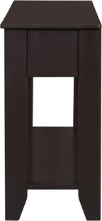 Farmhouse Modern Console Table 55.4-Inch Entryway Sofa Table with Drawers & Storage Shelf for Living Room Hallway Entrance, Dark Coffee