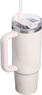STANLEY Quencher H2.0 Flow State Tumbler, 30 oz, Sahara Plume | Handle and Straw | 3-Position Lid | Cup Holder Compatible for Travel | Insulated Stainless Steel Cup | BPA-Free