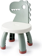Toddler Chair,Plastic Kids Dino Chair,Sturdy Durable and Lightweight Toddler's Activity Chairs,Anti-Slip Ergonomic Design kids step stool,Indoor or Outdoor Use for Boys Girls Aged 1+ (Green)