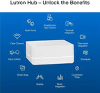 Lutron Caseta Original Smart Dimmer Switch Starter Kit, with Pico Remote, Wall Plate, and Smart Hub, Works with Alexa, Apple Home, and Google Home, 3 Way, 150W, No Neutral Req, P-BDG-PKG1W