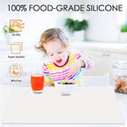 2 Pack Extra Large Silicone Mats for Countertop - Counter Table Protector Placemats for Baking Crafts, Light Gray Kids Dinner Placemat Nonstick Nonskid Heat-Resistant Kitchen Pad, 23.6'' x 15.6''