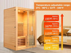 ZONEMEL Wooden Steam Sauna Room, 3 Person Canadian Hemlock Luxurious Indoor Sauna with 6 KW Harvia Stove Heater, WiFi Control, Sauna Stone, Wooden Bucket, Scoop, Reading Light, Hourglass, 220V