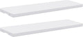 DWVO 2-Pack Resin Storage Shed Shelves, Fit for 35 Cu. Ft. Horizontal Shed 4.3x2.5x3.4 FT, 47" x 12.6" Waterproof Shelves with 8 Screws, 44 lbs Capacity, Easy to Assemble, Gray