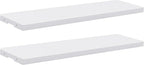 DWVO 2-Pack Resin Storage Shed Shelves, Fit for 35 Cu. Ft. Horizontal Shed 4.3x2.5x3.4 FT, 47" x 12.6" Waterproof Shelves with 8 Screws, 44 lbs Capacity, Easy to Assemble, Gray