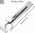 NAISU Premium Clear Ice Tongs, 430 Stainless Steel for Precision Grip for Clear Ice Spheres, Rust-Resistant for Bar & Home Use, Ice Ball Tongs, Ice tong for whisky ice