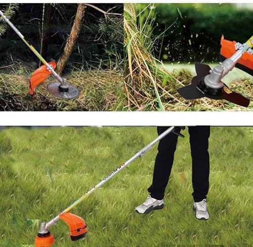 56cc 2-Cycle Gas Multi-Trimmer | 5-in-1 String Trimmer w/Rotatable 40” Pole Saw, Weed Eater Weed Wacker, Brush Cutter & Hedge Trimmer Gas for Lawn, Yard, Garden Care, All-in-one Garden Tool